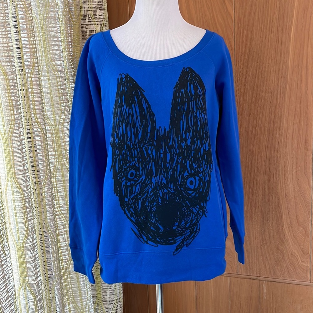 Hand printed Supermaggie cozy sweatshirt